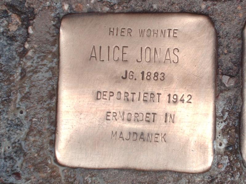 Stolperstein für Alice Jonas