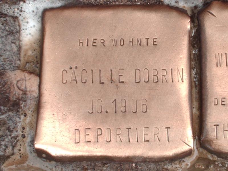 Stolperstein für Cäcilie Dobrin