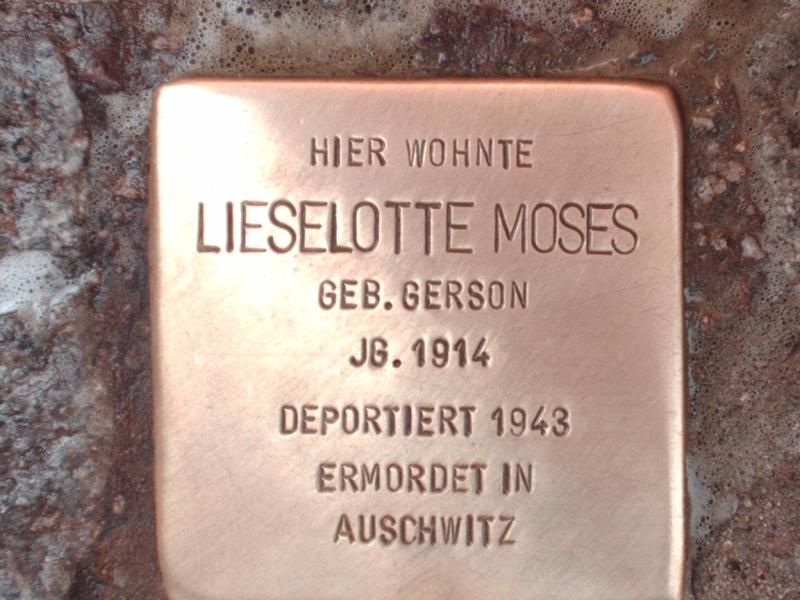 Stolperstein für Lieselotte Moses