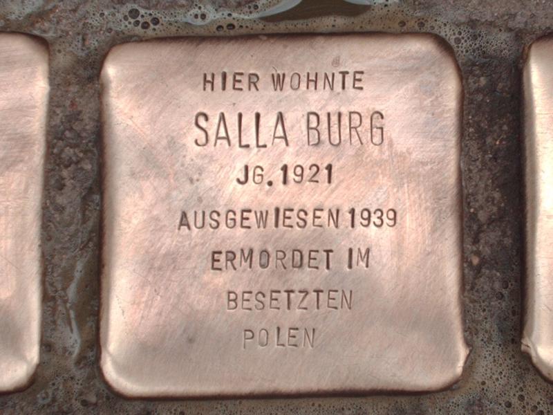 Stolperstein für Salla Burg