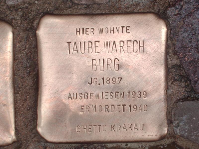 Stolperstein für Taube Burg