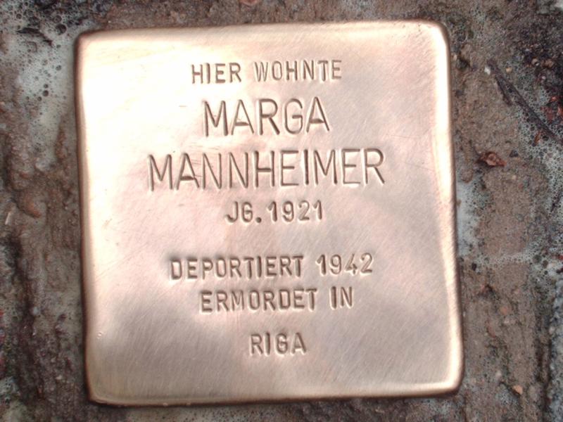 Stolperstein für Marga Mannheimer