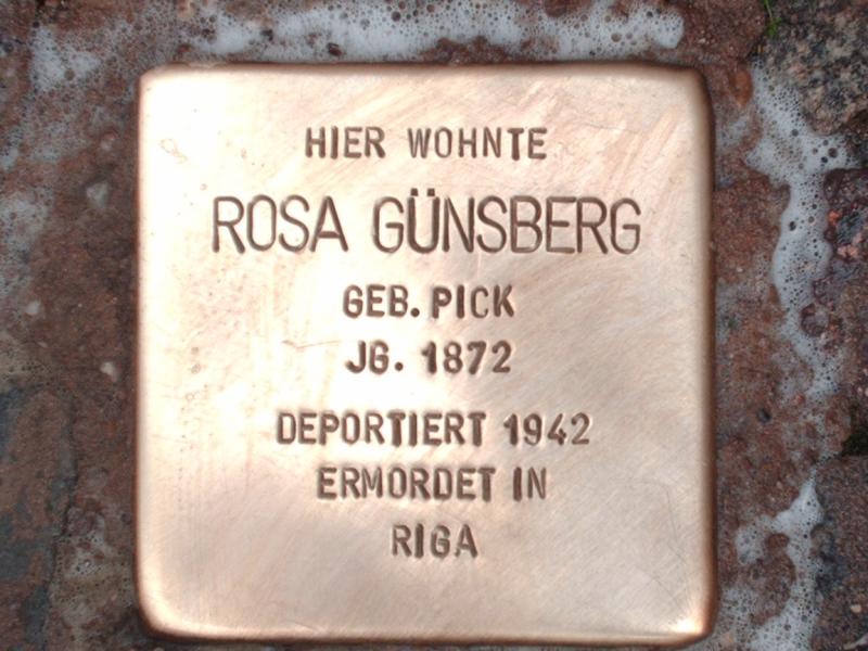 Stolperstein für Rosa Günsberg