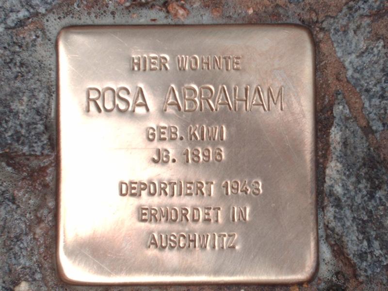 Stolperstein für Rosa Abraham