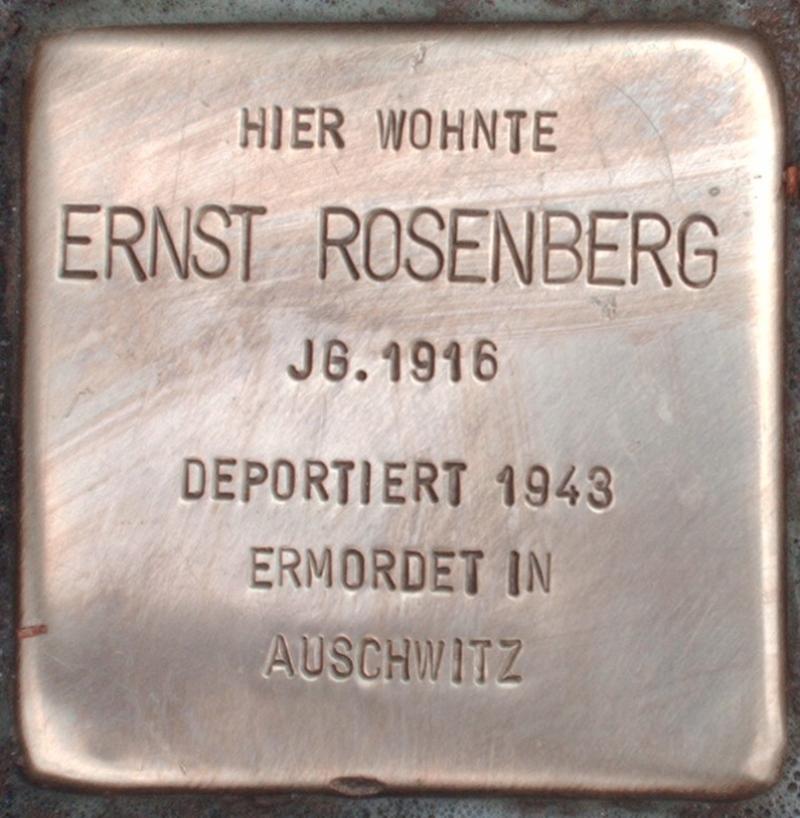 Stolperstein für Ernst Rosenberg