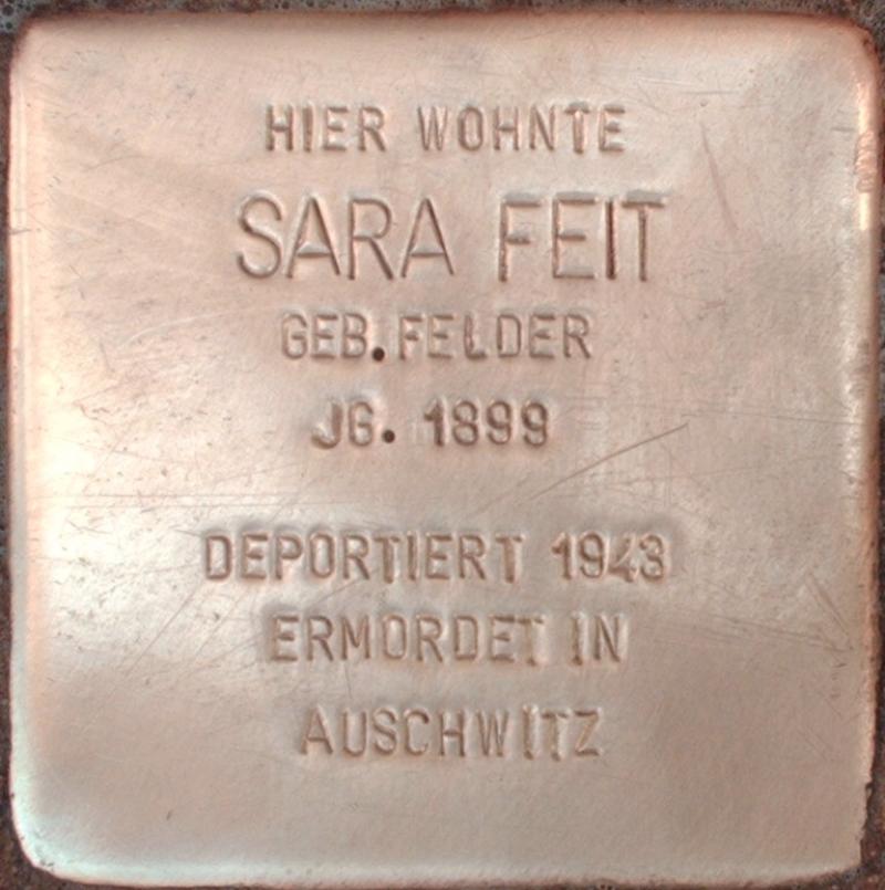 Stolperstein für Sara Feit