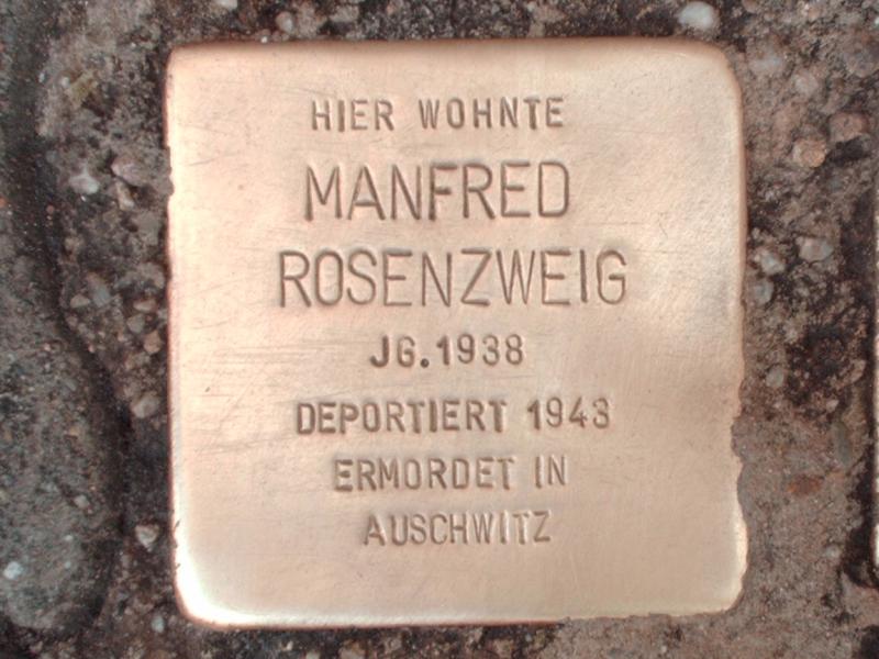 Stolpersteine für Manfred Rosenzweig