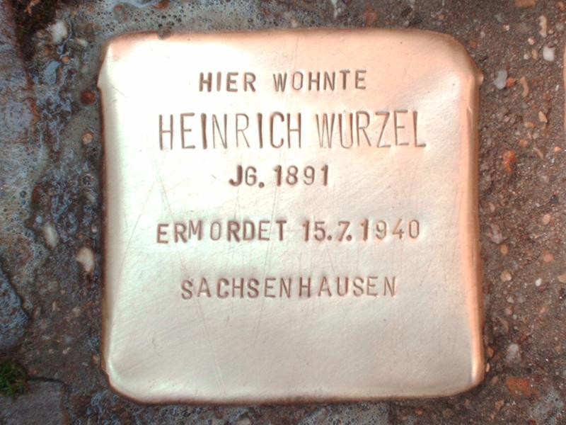 Stolperstein für Chaim (Heinrich) Wurzel