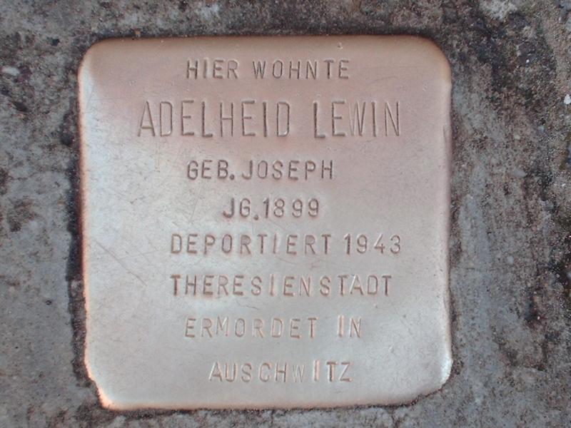 Stolperstein für Adelheid Lewin