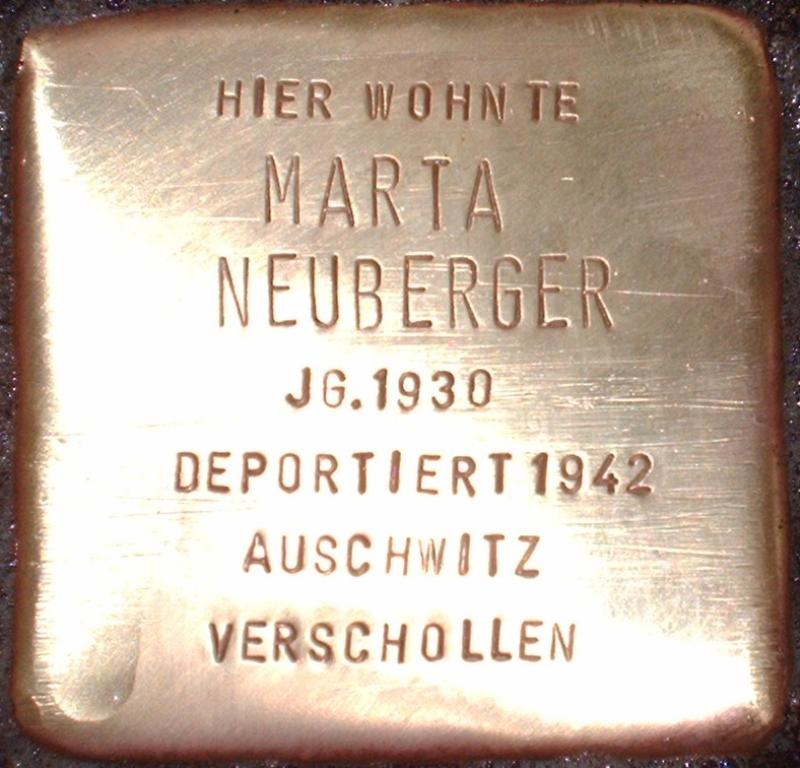Stolperstein für Marta Neuberger