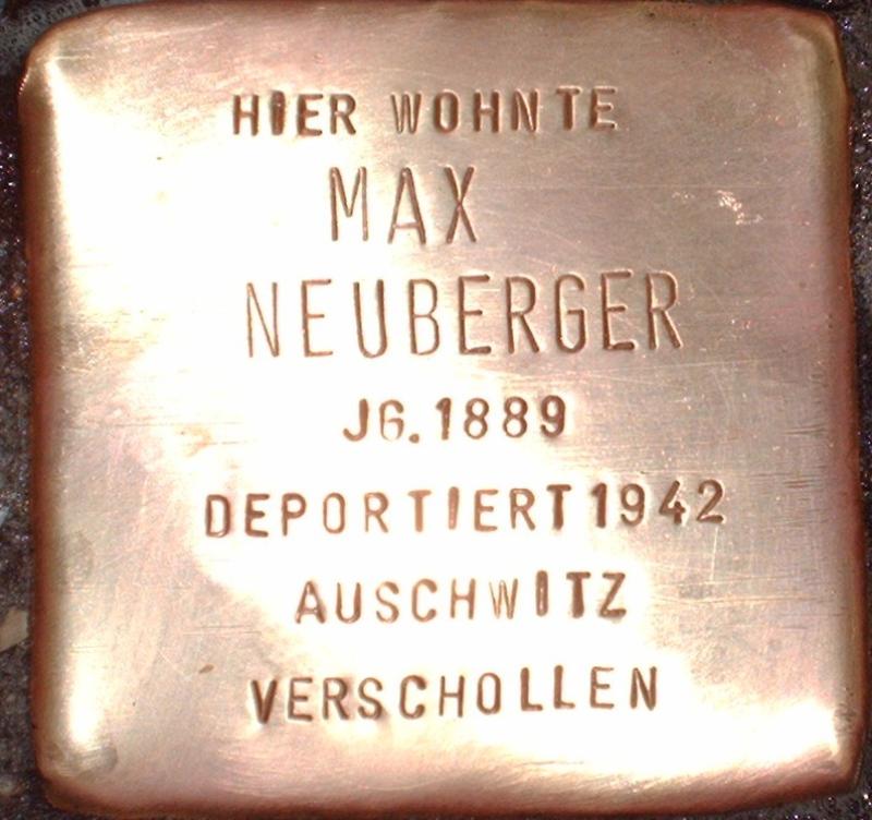 Stolperstein für Max Neuberger