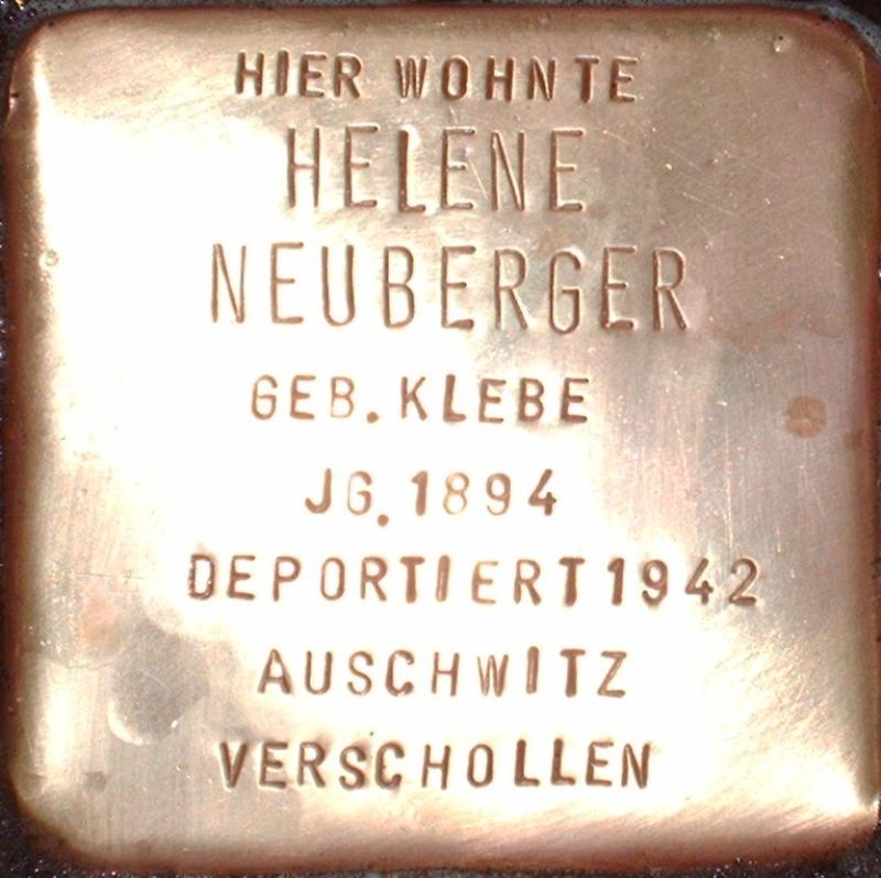 Stolperstein für Helene Neuberger