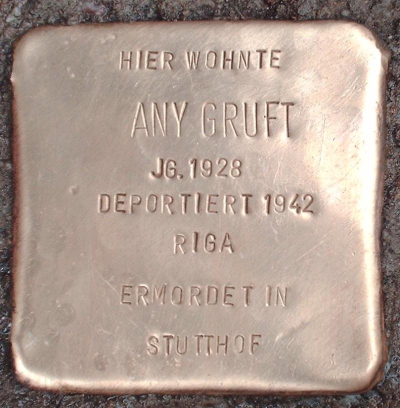 Stolperstein für Any Gruft