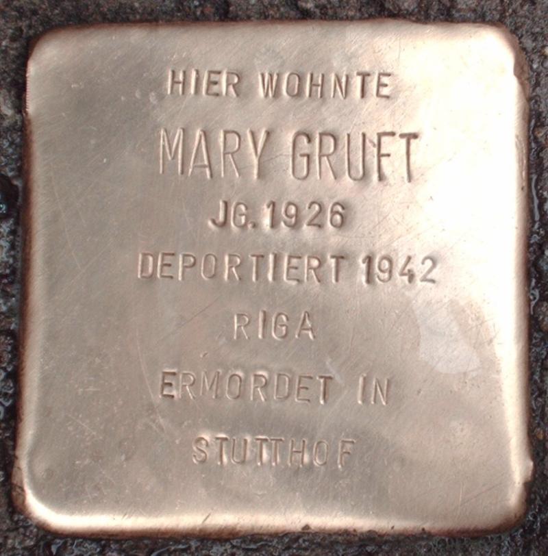 Stolperstein für Mary Gruft