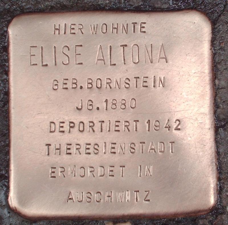 Stolperstein für Elise Altona