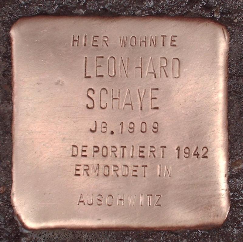 Stolperstein für Leonhard Schaye