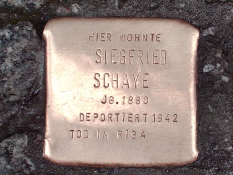 Stolperstein für Siegfried Schaye