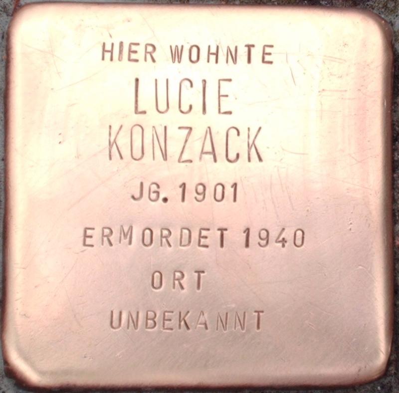 Stolperstein für Lucie Konzack