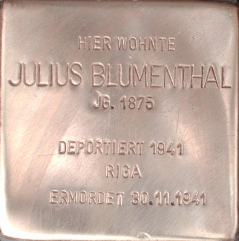 Stolperstein für Julius Blumenthal
