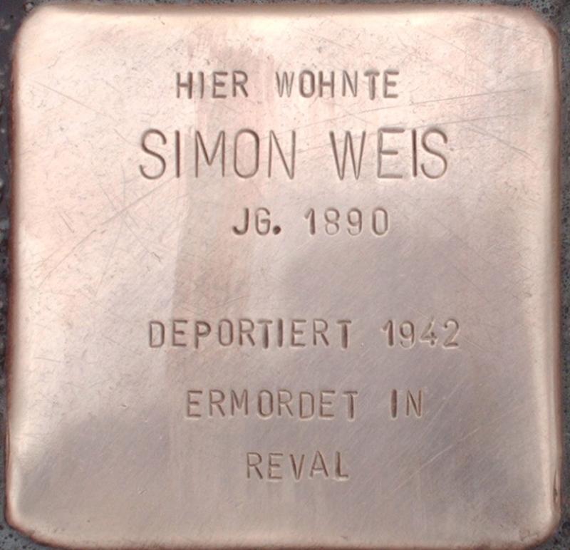 Stolperstein für Simon Weis