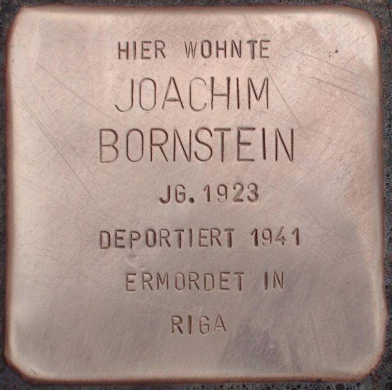 Stolperstein für Joachim Bornstein