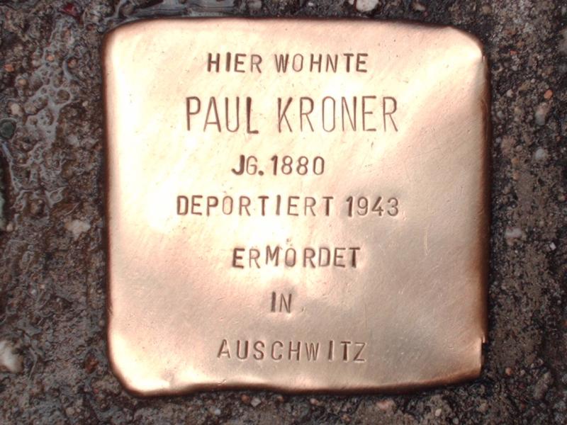 Stolperstein für Paul Kroner