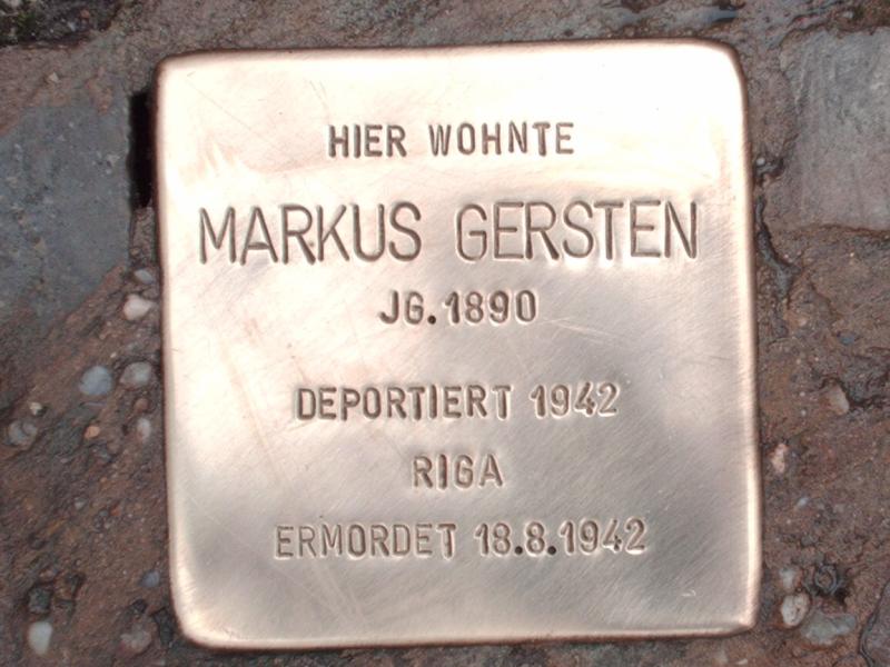 Stolperstein für Markus Gersten