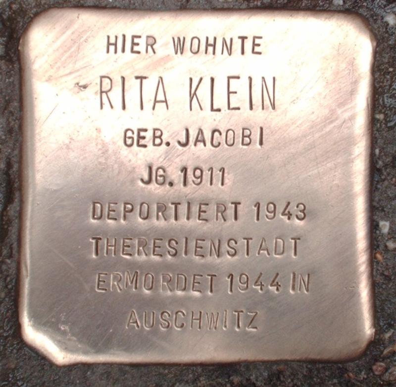 Stolperstein für Rita Klein