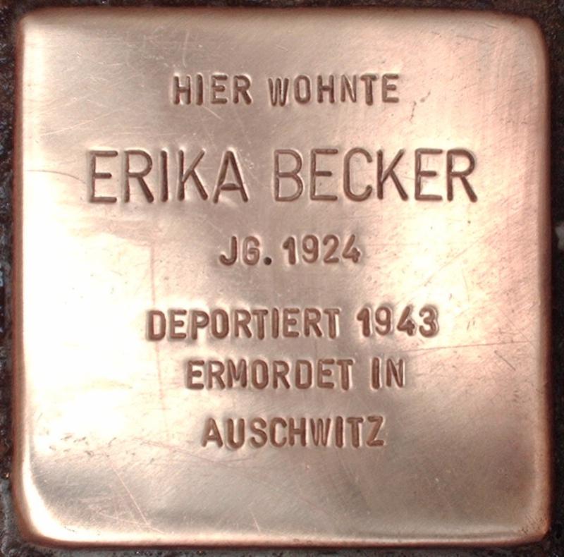 Stolperstein für Erika Becker