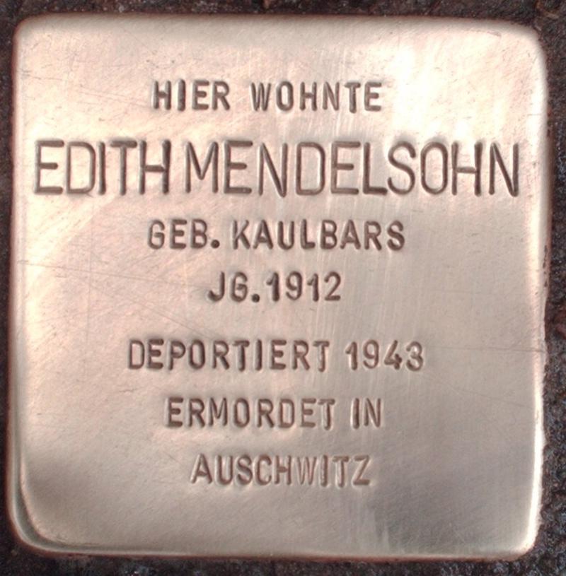 Stolperstein für Edith Mendelsohn