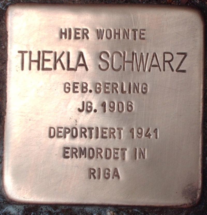Stolperstein für Thekla Schwarz