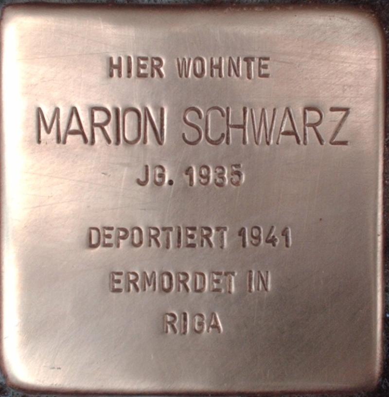Stolperstein für Marion Schwarz