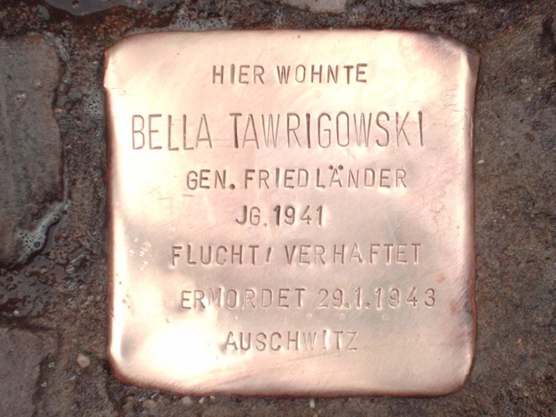 Stolperstein für Bella Tawrigowski