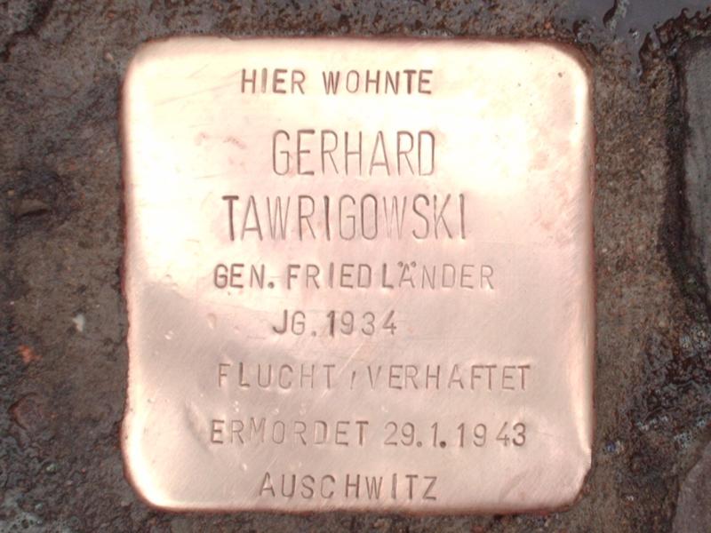 Stolperstein für Gerhard Tawrigowski