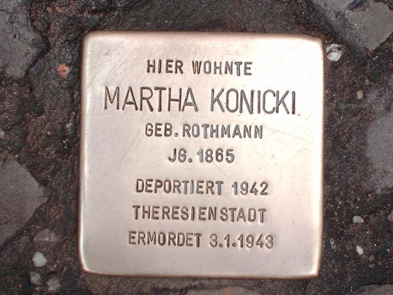 Stolperstein für Martha Konicki
