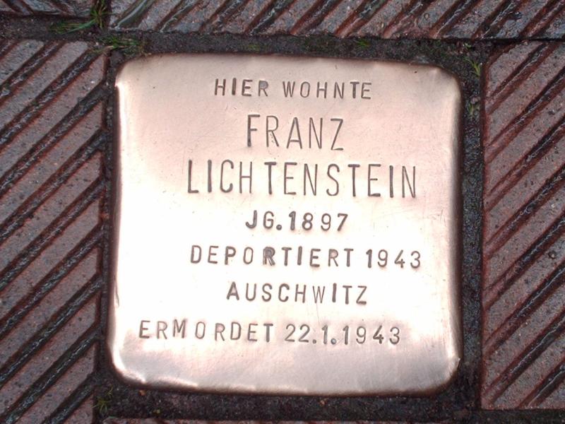 Stolperstein für Franz Lichtenstein