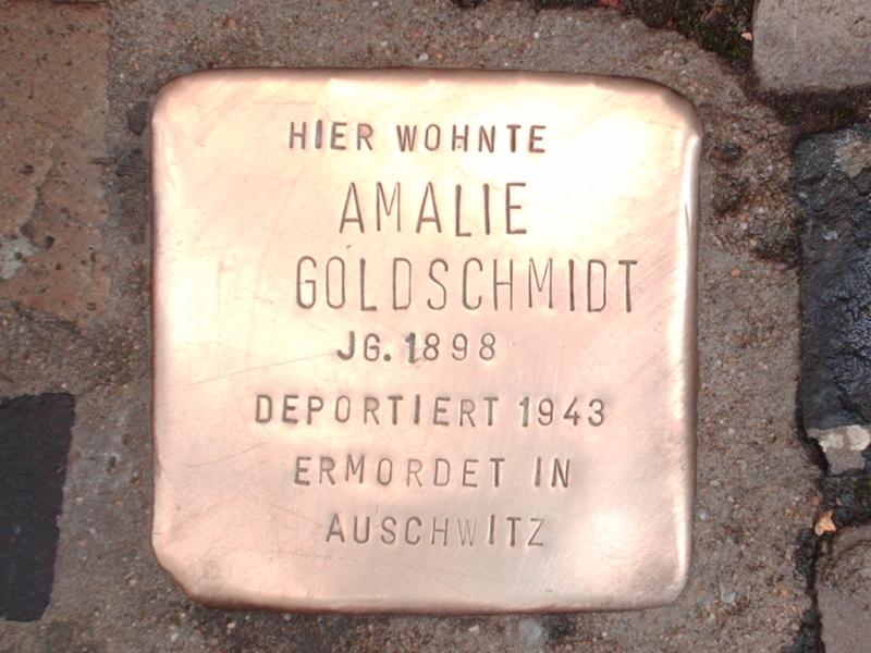 Stolperstein für Amalie Goldschmidt