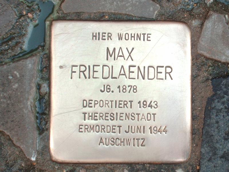 Stolperstein für Max Friedlaender