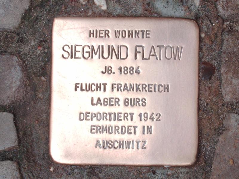 Stolperstein für Siegmund Flatow