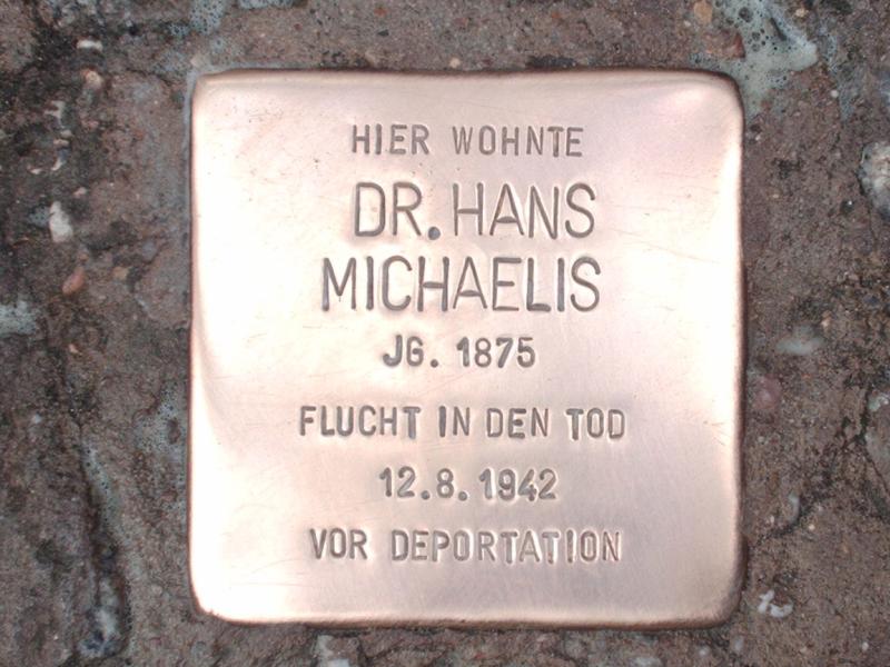 Stolperstein für Dr. Hans Michaelis