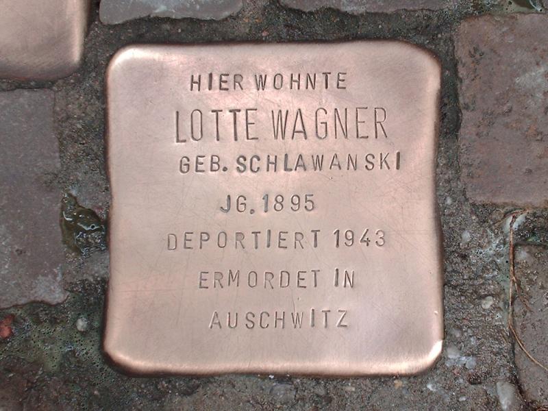 Stolperstein für Lotte Wagner
