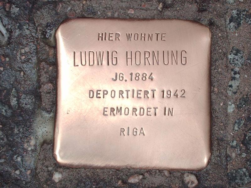 Stolperstein für Ludwig Hornung