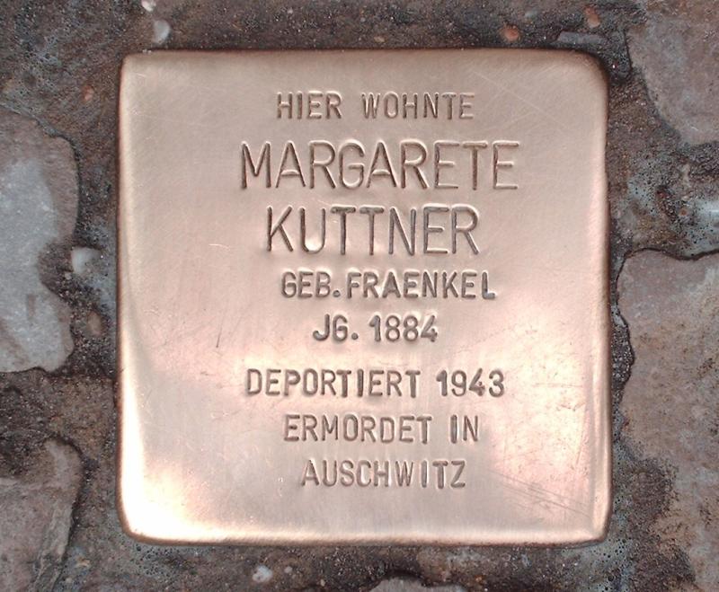 Stolperstein für Margarete Kuttner