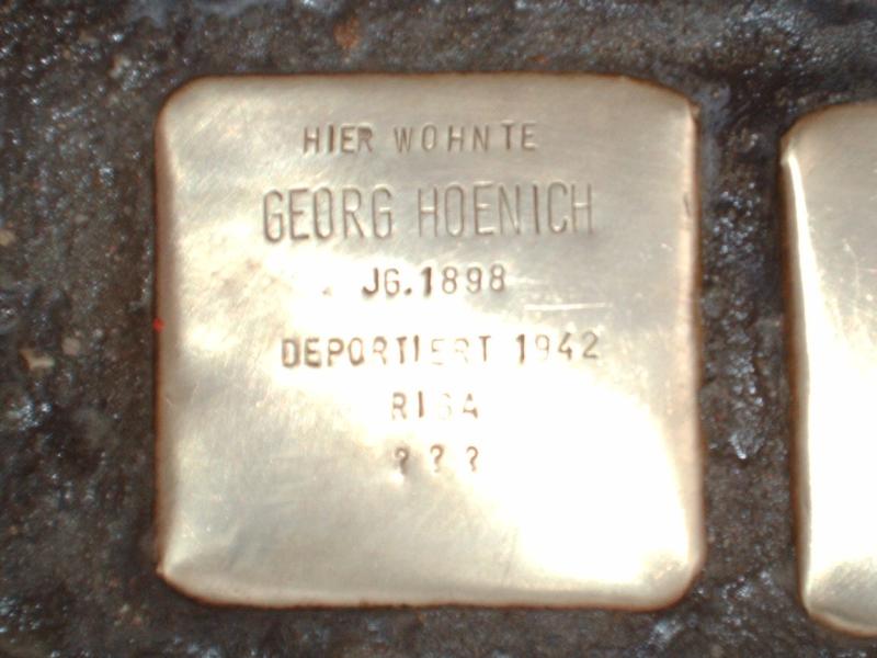 Stolperstein für Georg Hoenich