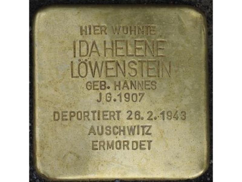 Ida Helene Löwenstein © Stolpersteininitiative - Hupka