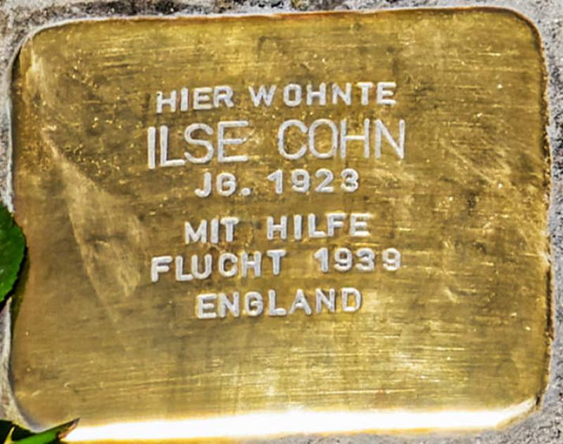 Stolperstein Ilse Cohn - Quelle: privat