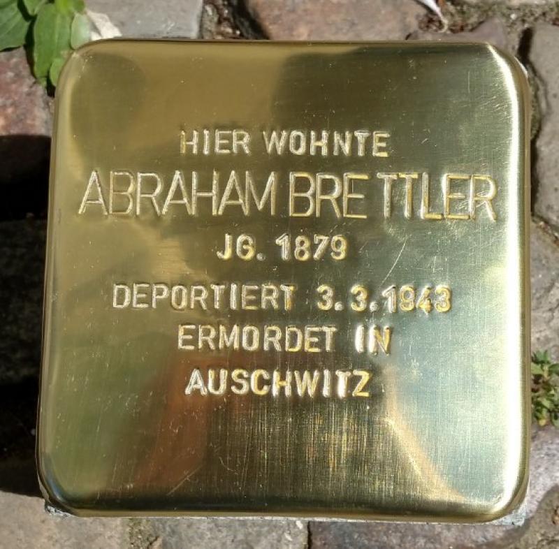 Stolperstein Abraham Brettler © Koordinierungsstelle Stolpersteine Berlin
