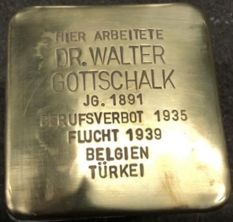 Stolperstein Dr. Walter Gottschalk © Initiative Mitte