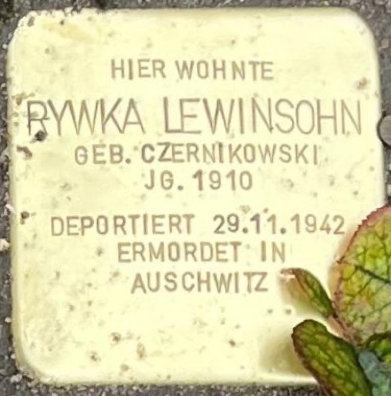 Stolperstein Marion Lewinsohn © Bernd Breitkopf