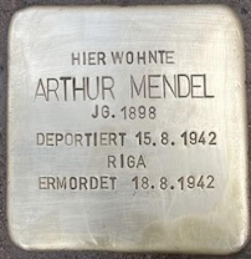 Stolperstein Arthur Mendel @ Initiative Mitte